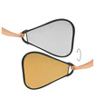 Reflector 2in1 silver / gold with handle