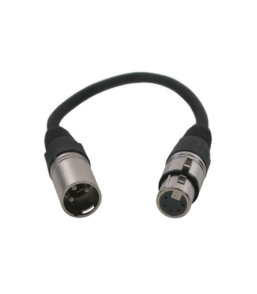 Cablu adaptor DMX conector XLR-3P (M) la XLR-5P (F) - 0.4m