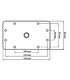 Studio wall plate with 16mm spigot stud 5/8" - dimensions